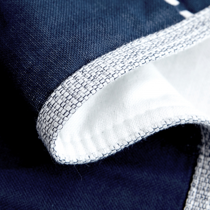 91家纺网 家纺一手货源 找家纺 朴尔 2022新款全棉四层纱布大版花独版枕巾（一对） 鲸鱼-藏青（50*80）