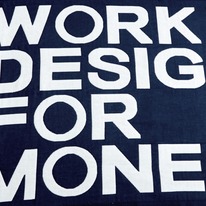 91家纺网 家纺一手货源 找家纺 朴尔 2022新款全棉四层纱布大版花独版枕巾（一对） 努力工作-藏青（50*80）