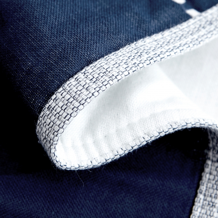 91家纺网 家纺一手货源 找家纺 朴尔 2022新款全棉四层纱布大版花独版枕巾（一对） 努力工作-藏青（50*80）