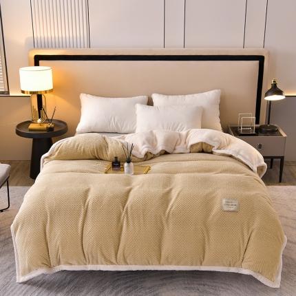 91家纺网 家纺一手货源 找家纺 （总）法澳2023新款230克贝贝绒北极绒单被套/毛毯两用