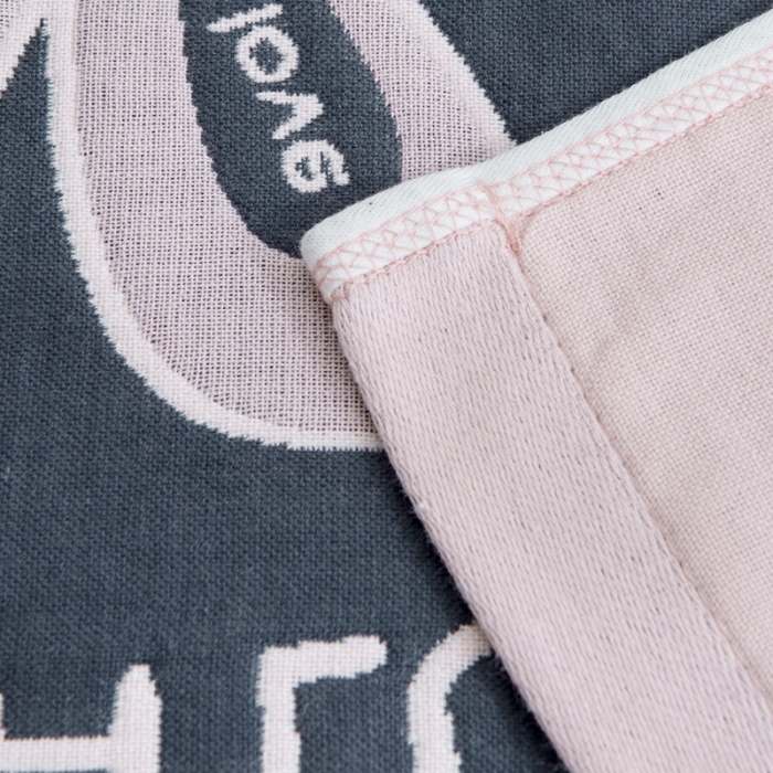 91家纺网 家纺一手货源 找家纺 朴尔 2022新款全棉四层纱布大版花独版枕巾（一对） 长耳兔（50*80）