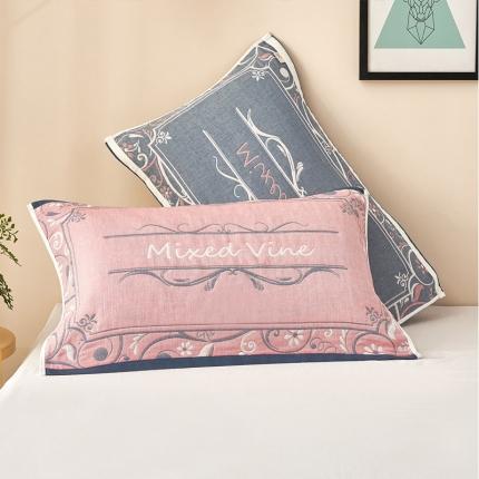 91家纺网 家纺一手货源 找家纺 （总）朴尔 2022新款全棉四层纱布休闲枕巾（一对）