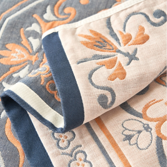 91家纺网 家纺一手货源 找家纺 朴尔 2022新款全棉四层纱布休闲枕巾（一对） 皇室贵族-米白（53*78）