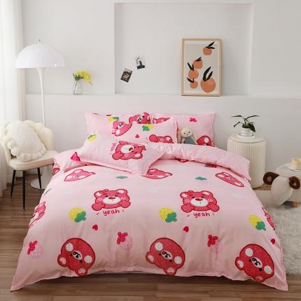 91家纺网 家纺一手货源 找家纺 (总) 妖妖家纺 2023新款芦荟棉AB双版印花四件套