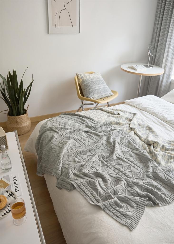 91家纺网 家纺一手货源 找家纺 暖绵绵 新款璃月系列毛毯 灰色毯