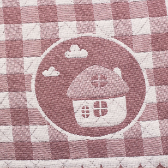 91家纺网 家纺一手货源 找家纺 朴尔 2022新款热销全棉加厚三层纱布枕巾（一对） 小房子驼（52*78）