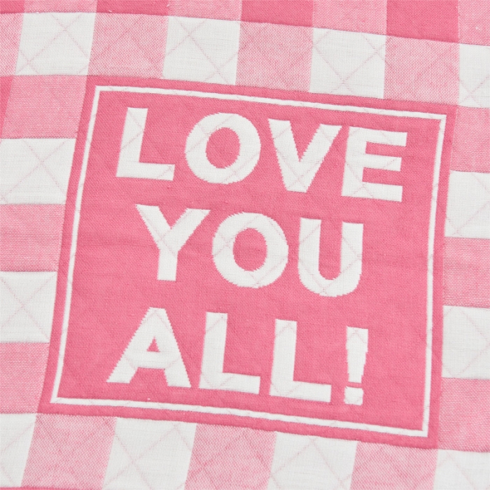 91家纺网 家纺一手货源 找家纺 朴尔 2022新款三层纱布枕巾（一对） 爱情方格-粉（52*78）