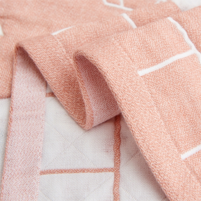 91家纺网 家纺一手货源 找家纺 朴尔 2022新款三层纱布枕巾（一对） 灯下萌宠-粉（52*78）