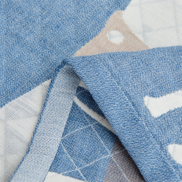 91家纺网 家纺一手货源 找家纺 朴尔 2022新款三层纱布枕巾（一对） 吉姆熊-兰（52*78）