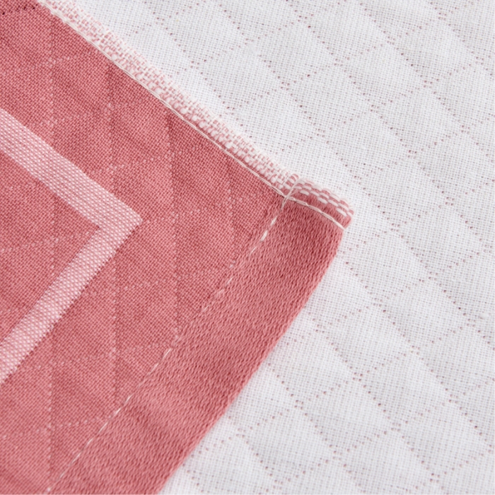 91家纺网 家纺一手货源 找家纺 朴尔 2022新款三层纱布枕巾（一对） 小星星-粉（52*78）