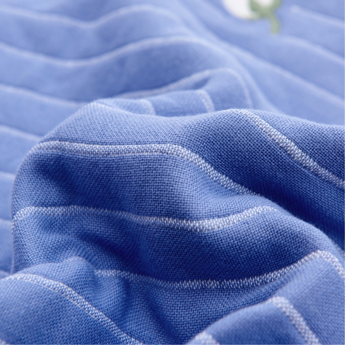 91家纺网 家纺一手货源 找家纺 朴尔 2022新款三层纱布枕巾（一对） 小野菊-兰（52*78）