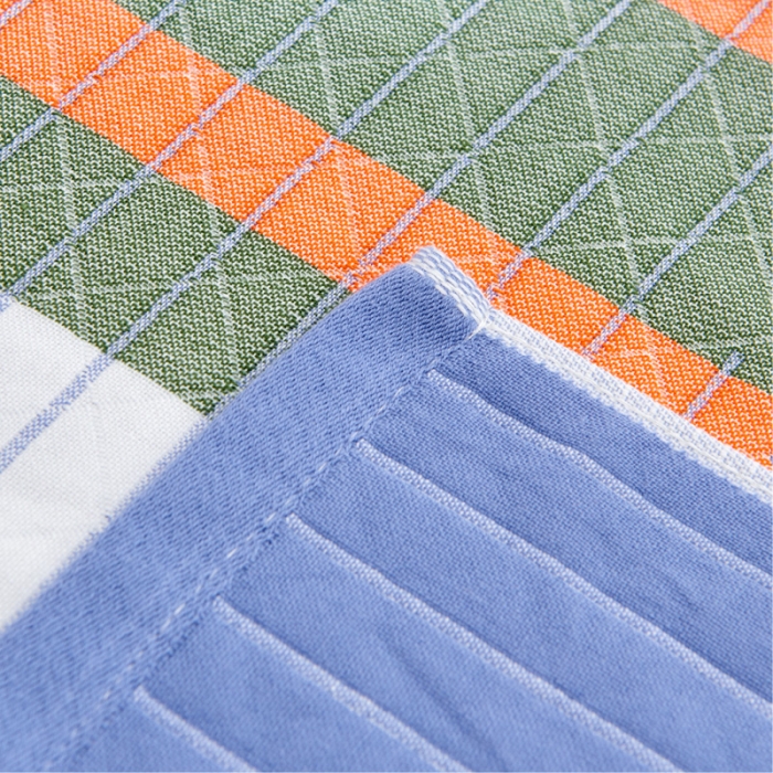 91家纺网 家纺一手货源 找家纺 朴尔 2022新款三层纱布枕巾（一对） 小野菊-兰（52*78）