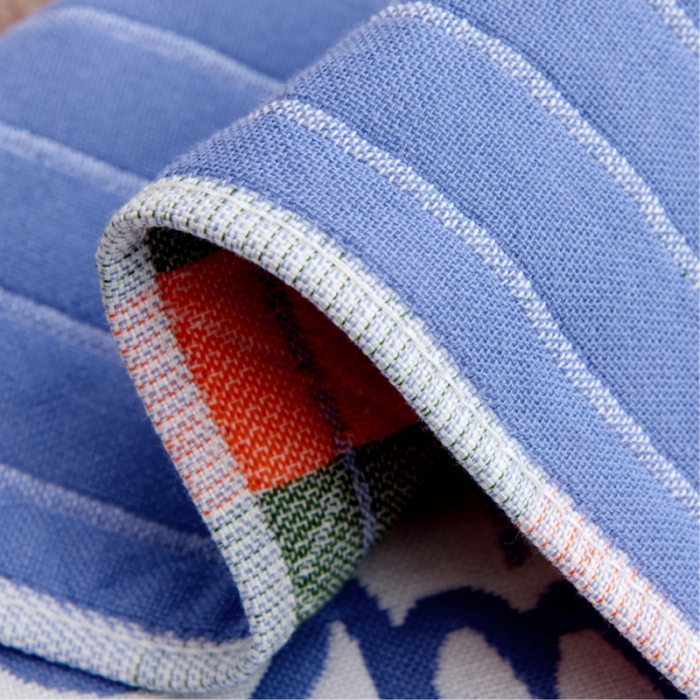 91家纺网 家纺一手货源 找家纺 朴尔 2022新款三层纱布枕巾（一对） 小野菊-兰（52*78）