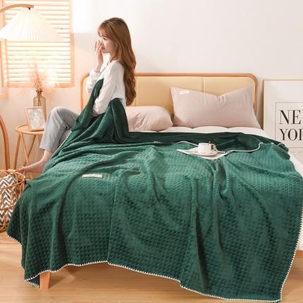 91家纺网 家纺一手货源 找家纺 （总）印季家纺 2024新款华夫格牛奶绒毛毯