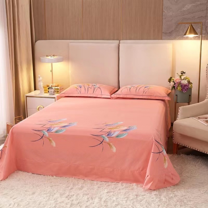 91家纺网 家纺一手货源 找家纺 金纱玉纺2022新款全棉生态大版磨毛四件套 芳菲年华-粉