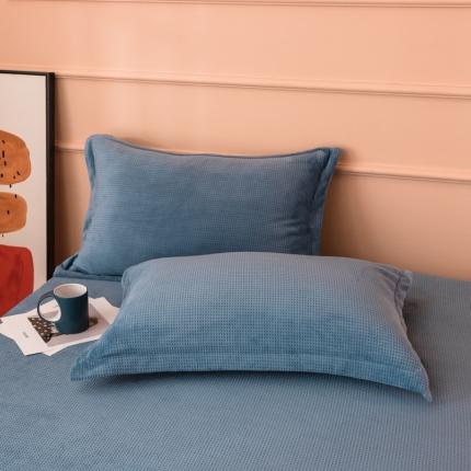 91家纺网 家纺一手货源 找家纺 （总）印季 2023新款华夫格牛奶绒单品枕套一对装