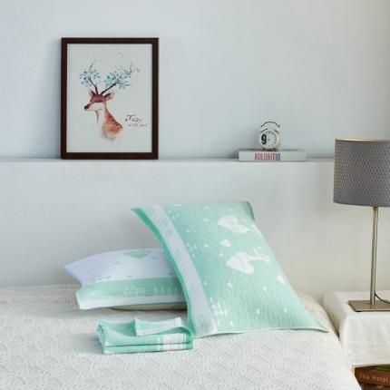 91家纺网 家纺一手货源 找家纺 （总）朴尔 2022新款全棉加厚三层纱布枕巾