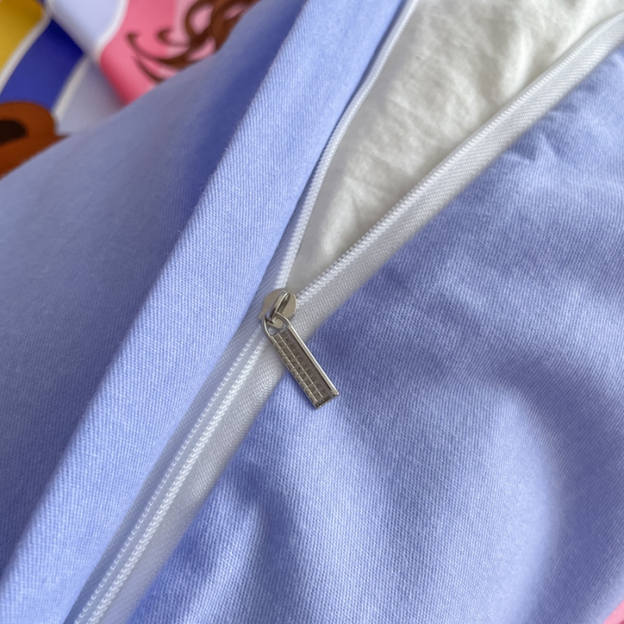 91家纺网 家纺一手货源 找家纺 金爱家 2023新款大版卡通磨毛四件套 糖果女孩-粉