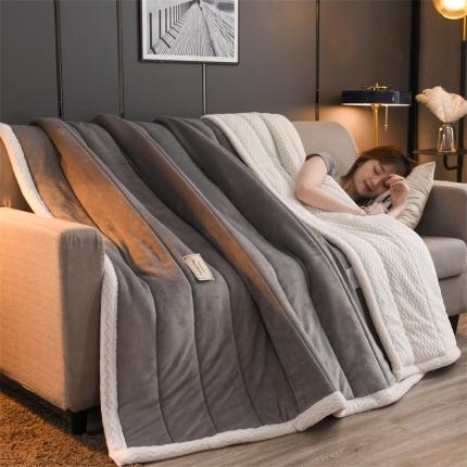 91家纺网 家纺一手货源 找家纺 (总）悦织语 2024秋冬新款牛奶绒贝贝绒夹棉加厚毛毯盖毯空调毯