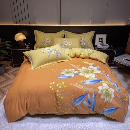 91家纺网 家纺一手货源 找家纺 （总）金爱家2023新款大版磨毛四件套花卉系列