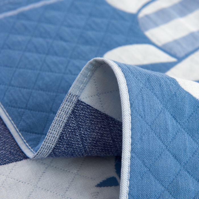 91家纺网 家纺一手货源 找家纺 朴尔 2022新款全棉加厚三层纱布枕巾 布偶熊兰（52*78）