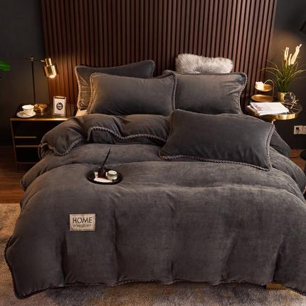 91家纺网 家纺一手货源 找家纺 （总）闲鱼家纺 2025款高克重欧式包边牛奶绒单被套