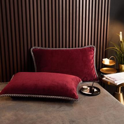 91家纺网 家纺一手货源 找家纺 （总）闲鱼 2025款高克重欧式包边牛奶绒枕套一对