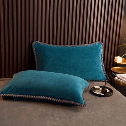 91家纺网 家纺一手货源 找家纺 （总）闲鱼 2025款高克重欧式包边牛奶绒枕套一对