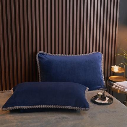 91家纺网 家纺一手货源 找家纺 （总）闲鱼 2025款高克重欧式包边牛奶绒枕套一对