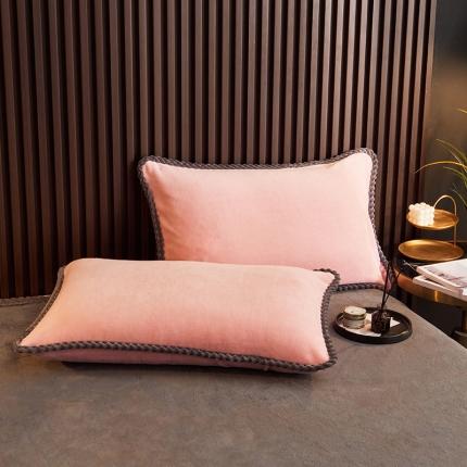 91家纺网 家纺一手货源 找家纺 （总）闲鱼 2025款高克重欧式包边牛奶绒枕套一对