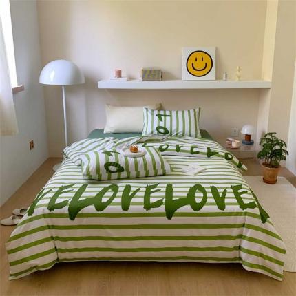 金丝鸟 2022新款秋冬全棉印花系列四件套 简路