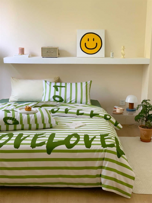 91家纺网 家纺一手货源 找家纺 金丝鸟 2022新款秋冬全棉印花系列四件套 简路