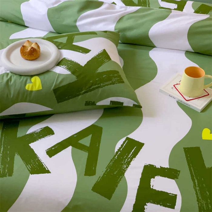 91家纺网 家纺一手货源 找家纺 金丝鸟 2022新款秋冬全棉印花系列四件套 卡拉纹