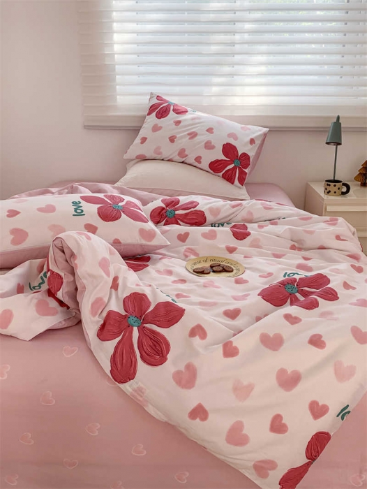 91家纺网 家纺一手货源 找家纺 金丝鸟 2022新款秋冬全棉印花系列四件套 暖语