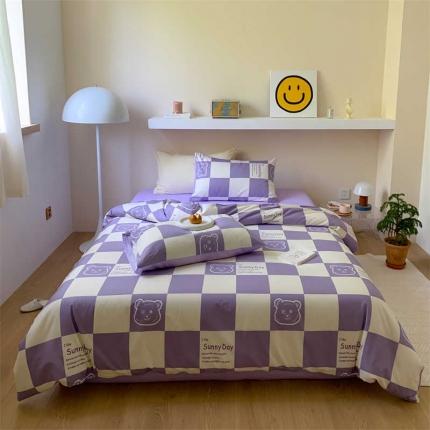 金丝鸟 2022新款秋冬全棉印花系列四件套 周末熊