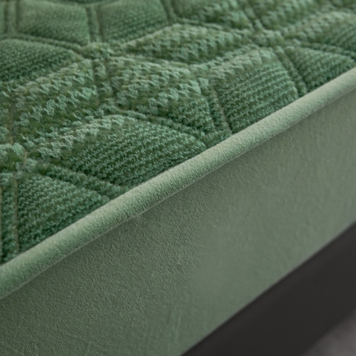 91家纺网 家纺一手货源 找家纺 凡客家居 2022新款加厚牛奶绒夹棉床笠 草绿