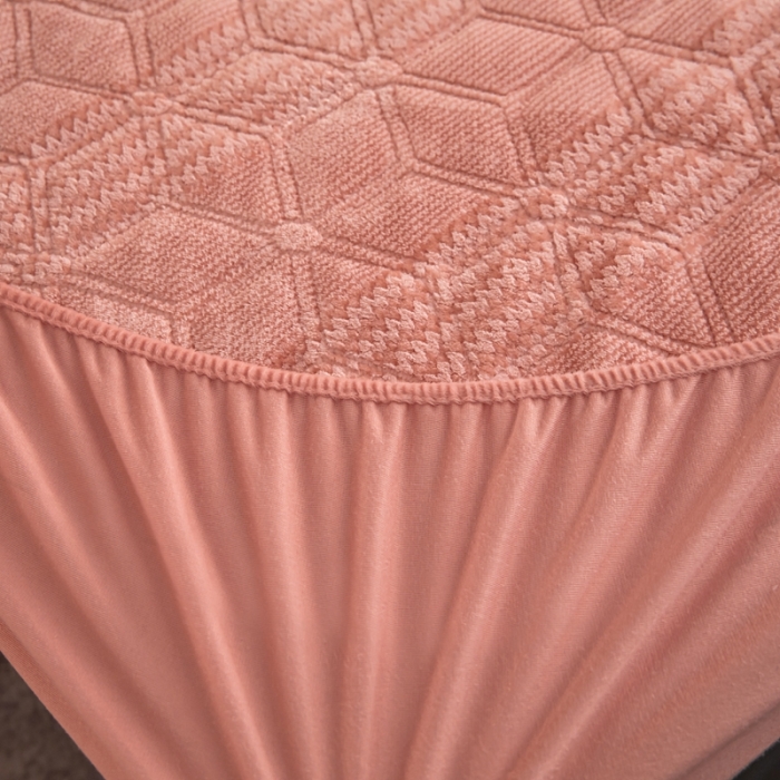 91家纺网 家纺一手货源 找家纺 凡客家居 2022新款加厚牛奶绒夹棉床笠 豆沙