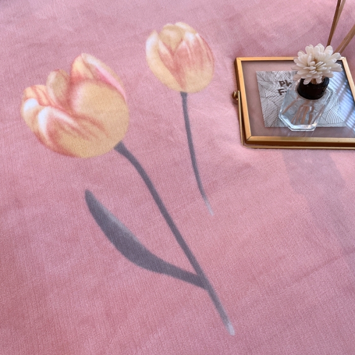 91家纺网 家纺一手货源 找家纺 凡客家居 2022新款牛奶绒印花系列四件套 相思-玉