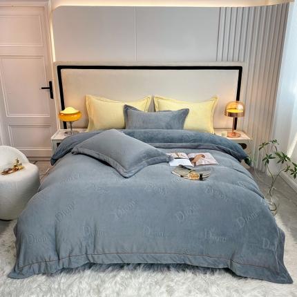 91家纺网 家纺一手货源 找家纺 （总）凡客家居 2022新款牛奶绒雕花系列四件套