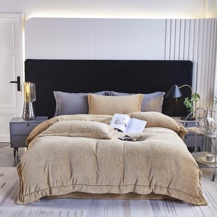 91家纺网 家纺一手货源 找家纺 （总）凡客家居 2022新款牛奶绒雕花系列四件套