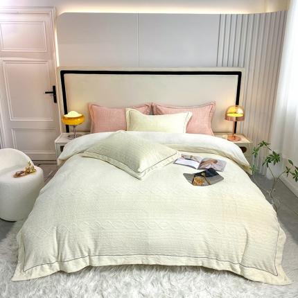 91家纺网 家纺一手货源 找家纺 （总）凡客家居 2022新款牛奶绒雕花系列四件套