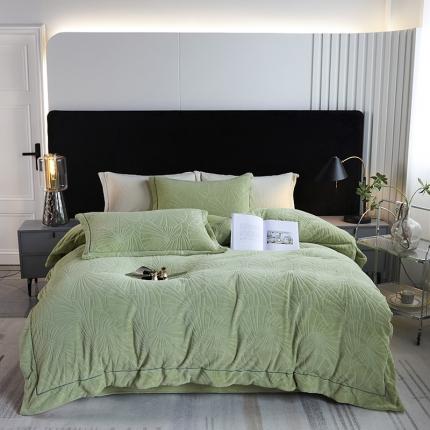 91家纺网 家纺一手货源 找家纺 （总）凡客家居 2022新款牛奶绒雕花系列四件套