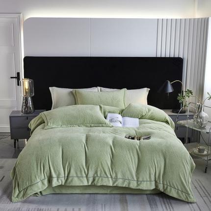 91家纺网 家纺一手货源 找家纺 （总）凡客家居 2022新款牛奶绒雕花系列四件套