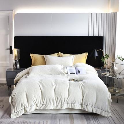 91家纺网 家纺一手货源 找家纺 （总）凡客家居 2022新款牛奶绒雕花系列四件套