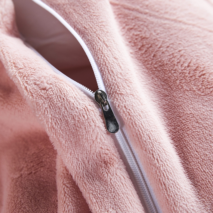 91家纺网 家纺一手货源 找家纺 凡客家居 2022新款牛奶绒雕花系列四件套 维娜-雷诺粉