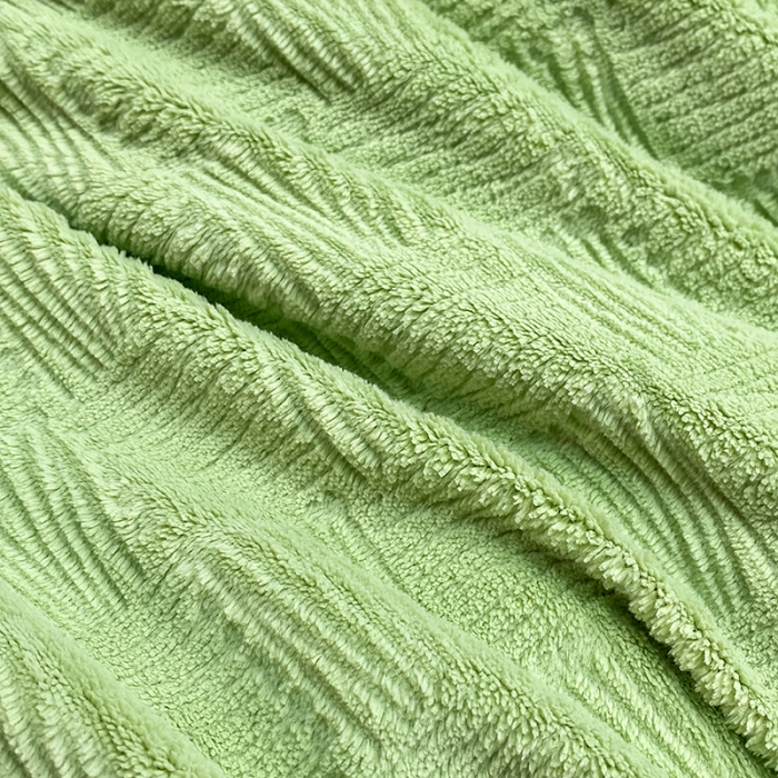 91家纺网 家纺一手货源 找家纺 凡客家居 2022新款牛奶绒雕花系列四件套 五饼-墨西哥绿