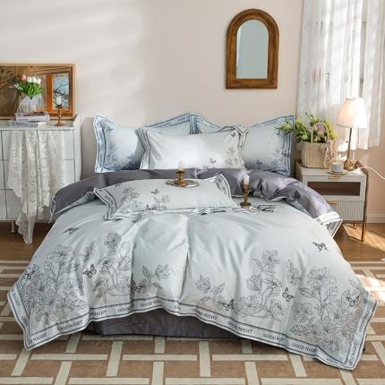 91家纺网 家纺一手货源 找家纺 （总）安莱 2022新款100支长绒棉数码印花四件套-秘境