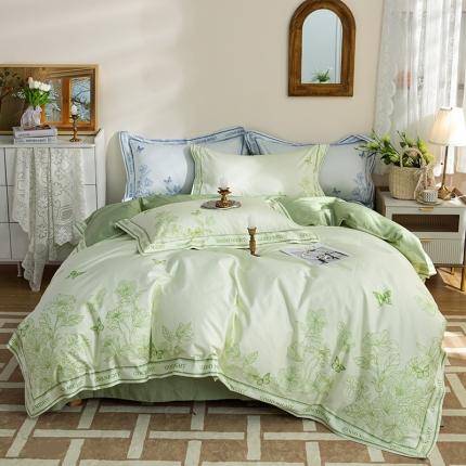 91家纺网 家纺一手货源 找家纺 （总）安莱 2022新款100支长绒棉数码印花四件套-秘境