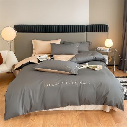 91家纺网 家纺一手货源 找家纺 （总）慕色2022新款轻奢拼色系列四件套