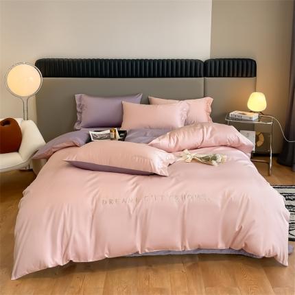 91家纺网 家纺一手货源 找家纺 （总）慕色2022新款轻奢拼色系列四件套